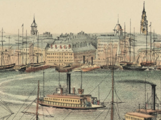 Detail of "View of New York From Brooklyn Heights" 1849
