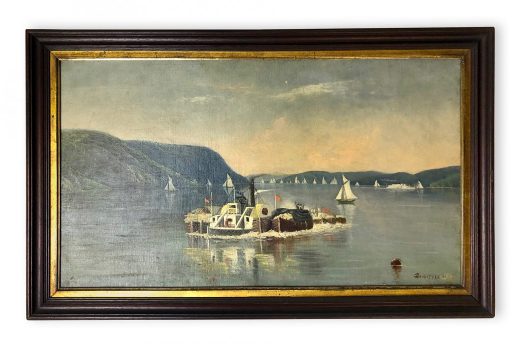 River Scene with Tugboat Anna, ca. 1875
