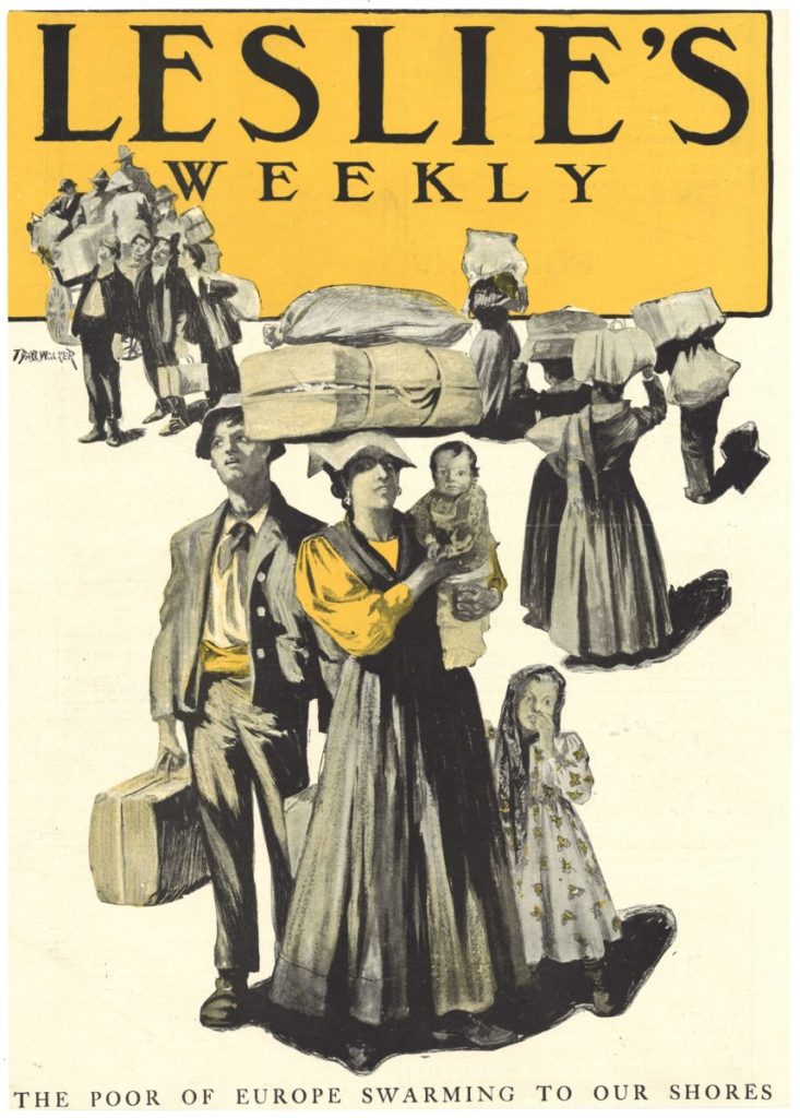 The Poor of Europe Swarming to Our Shores, from Leslie's Weekly, 1896