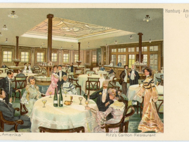 SS Amerika, Ritz's Carlton-Restaurant, ca. 1905