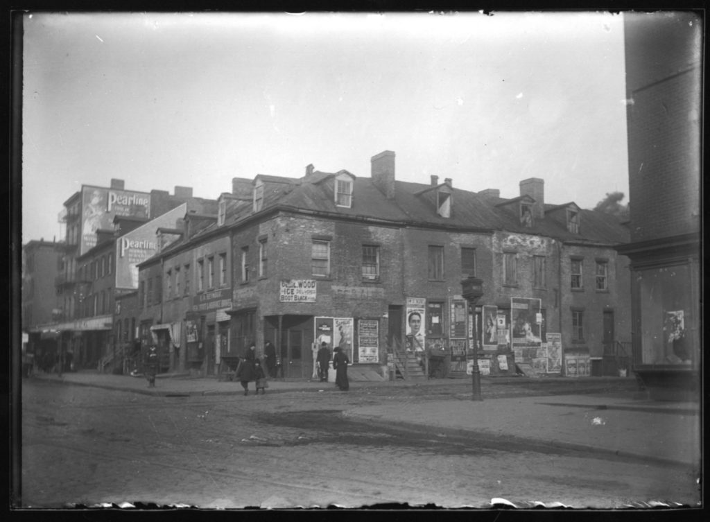 View of Watts and Hudson Streets, ca. 1904, from the Museum's Thomas W. Kennedy Collection