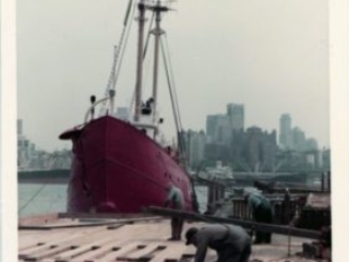Lightship Ambrose at Pier 16 a few months after her arrival at South Street