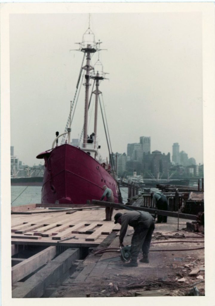Lightship Ambrose at Pier 16 a few months after her arrival at South Street