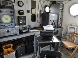 The radio room of the lightship Ambrose