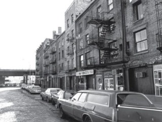 Schermerhorn Row pre-restoration, ca. 1968,  home to the South Street Seaport Museum