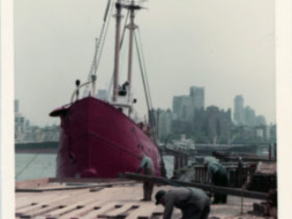 Lightship Ambrose at South Street, 1969
