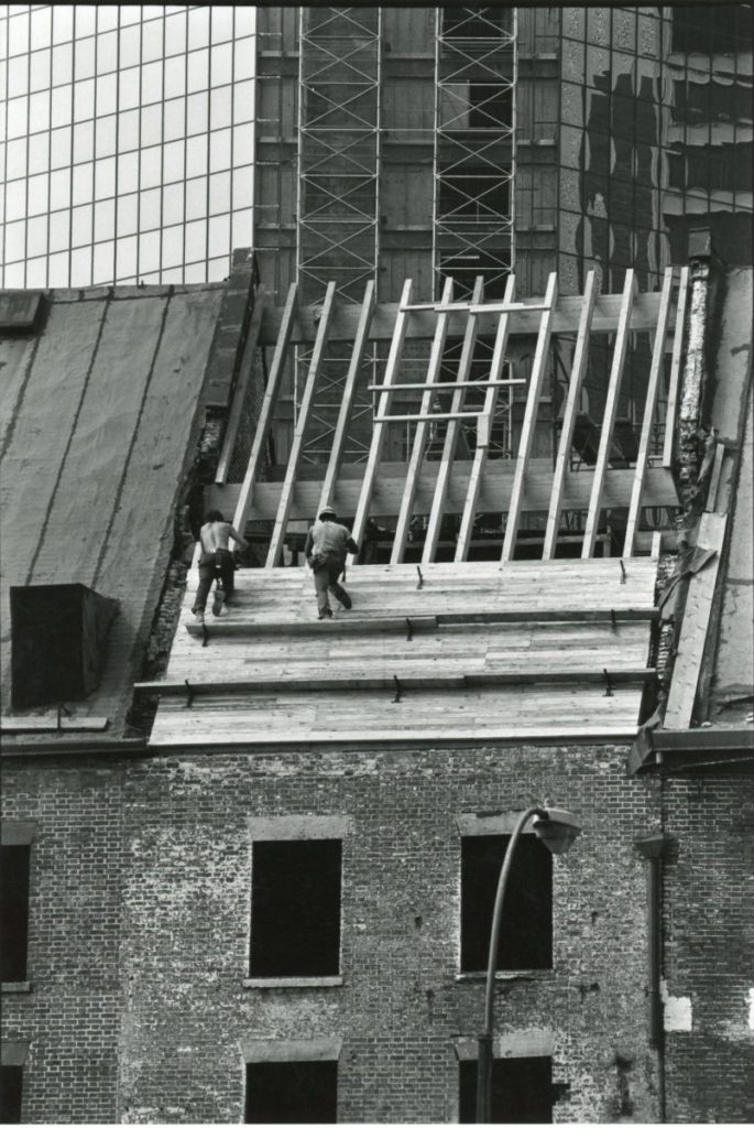 Schermerhorn Row being restored in 1982