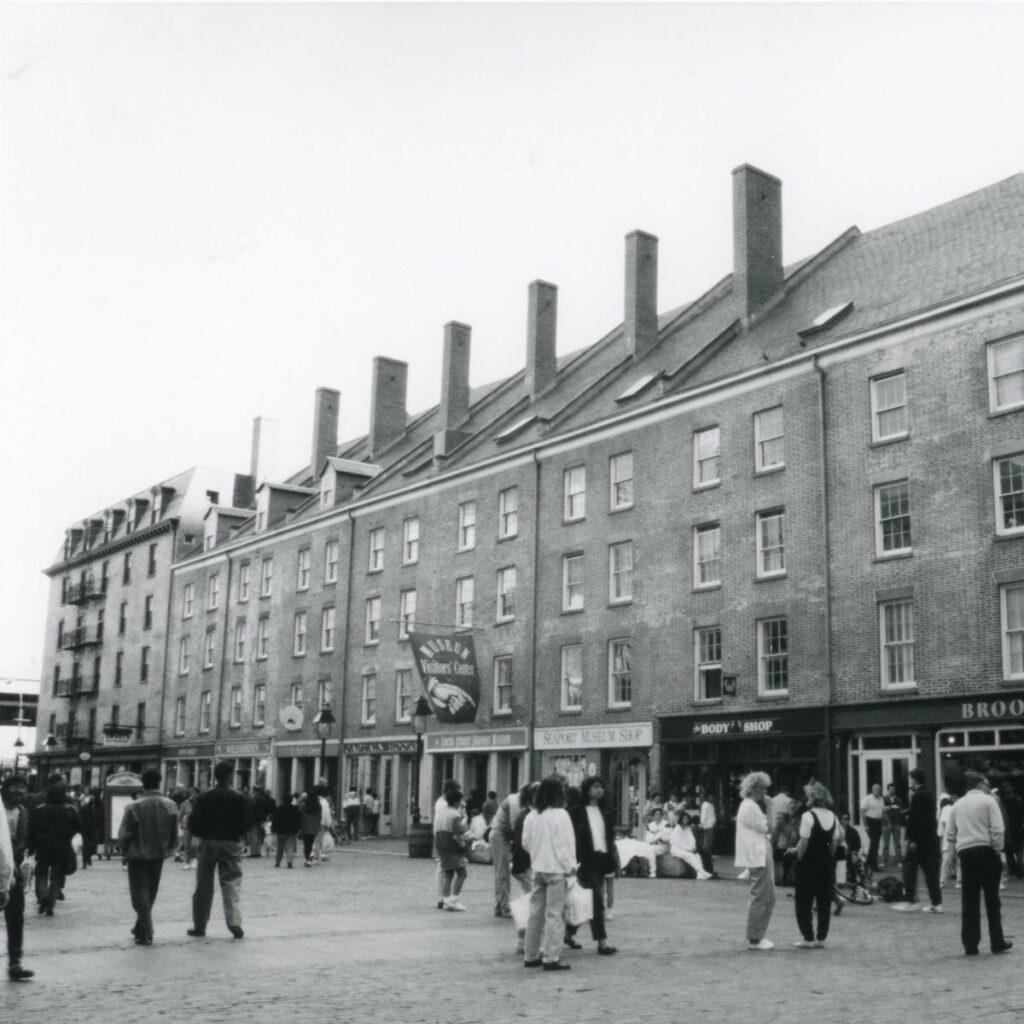 Schermerhorn Row from Fulton Street, ca. 1990s