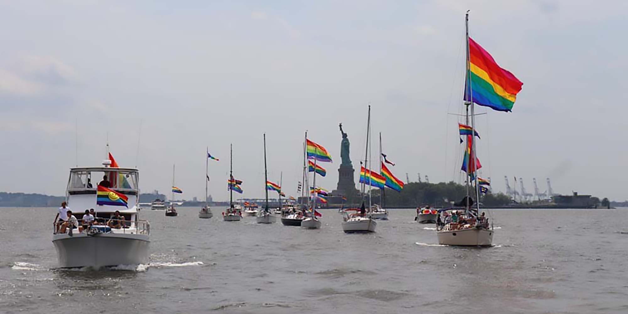 Rainbows on the Hudson Pride Parade South Street Seaport Museum