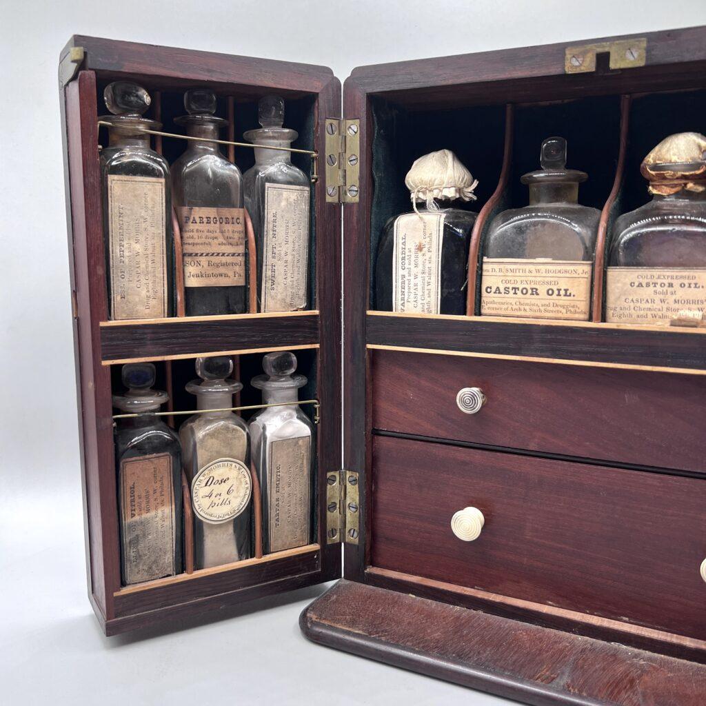 Wood Apothecary Medicine Cabinet 16 Drawers Label Organizer Card Catalog